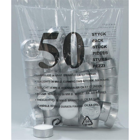 Candlelite Candle-Lite White Unscented Tea Light Candle CA9393